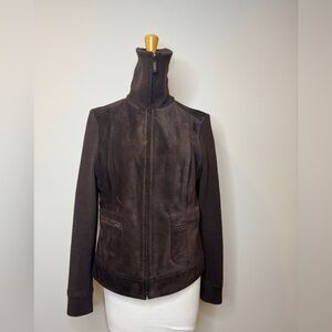 Ann Taylor Espresso Suede Jacket M
